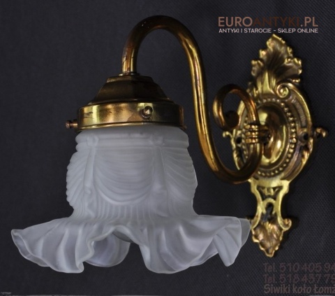 STARY KINKIET Z KLOSZEM LAMPKA LAMPA Z LAT 1940