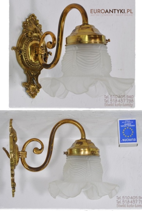 STARY KINKIET Z KLOSZEM LAMPKA LAMPA Z LAT 1940