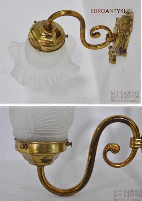 STARY KINKIET Z KLOSZEM LAMPKA LAMPA Z LAT 1940