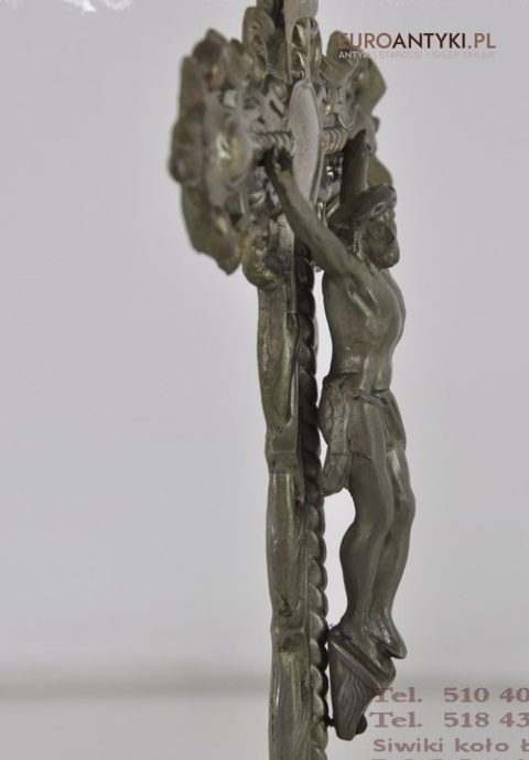 STARY KRZYZ JEZUS CHRYSTUS INRI ANTYK 1900 PASYJKA