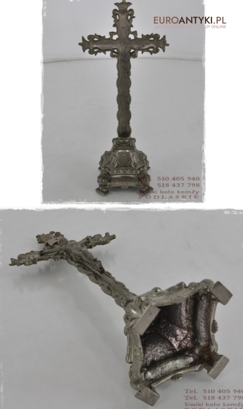 STARY KRZYZ JEZUS CHRYSTUS INRI ANTYK 1900 PASYJKA