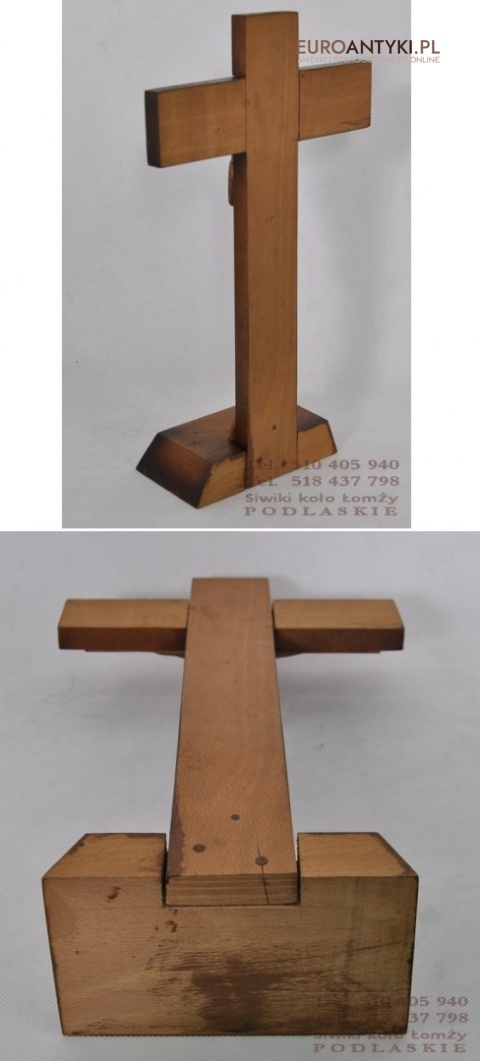 STARY KRZYZ KRZYZYK JEZUS CHRYSTUS ART DECO ANTYK
