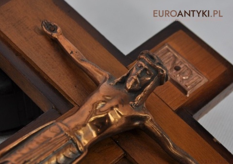 STARY KRZYZ KRZYZYK JEZUS CHRYSTUS ART DECO ANTYK