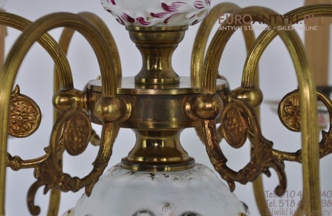 STARY ZYRANDOL Z PORCELANY ANIOLKI AMORKI AMORY