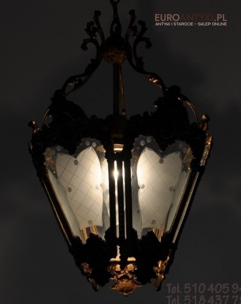 XL ANTYK DUZA SECESYJNA LAMPA DO GANKU GANKA HOLU