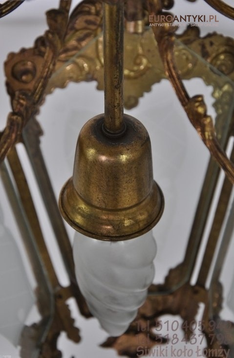 XL ANTYK DUZA SECESYJNA LAMPA DO GANKU GANKA HOLU