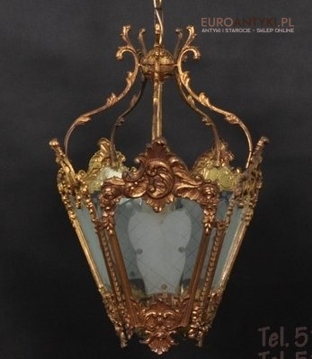 XL ANTYK DUZA SECESYJNA LAMPA DO GANKU GANKA HOLU