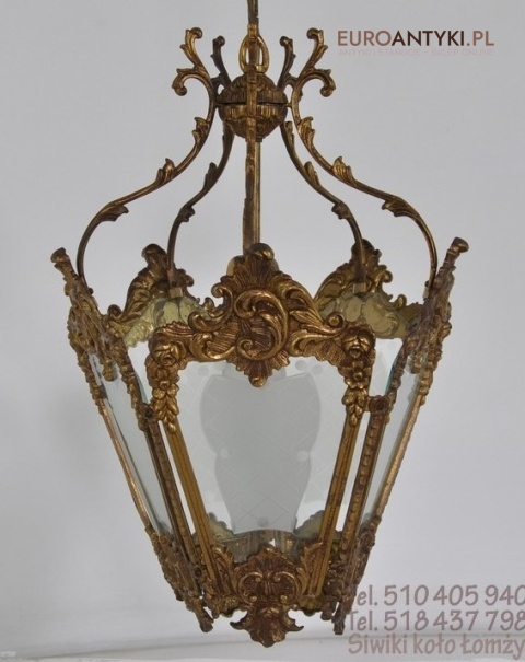 XL ANTYK DUZA SECESYJNA LAMPA DO GANKU GANKA HOLU