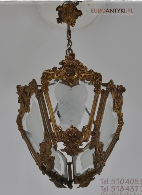 XL ANTYK DUZA SECESYJNA LAMPA DO GANKU GANKA HOLU