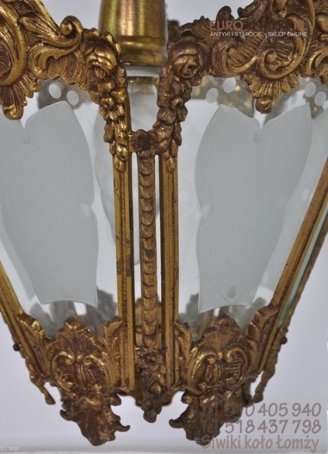 XL ANTYK DUZA SECESYJNA LAMPA DO GANKU GANKA HOLU