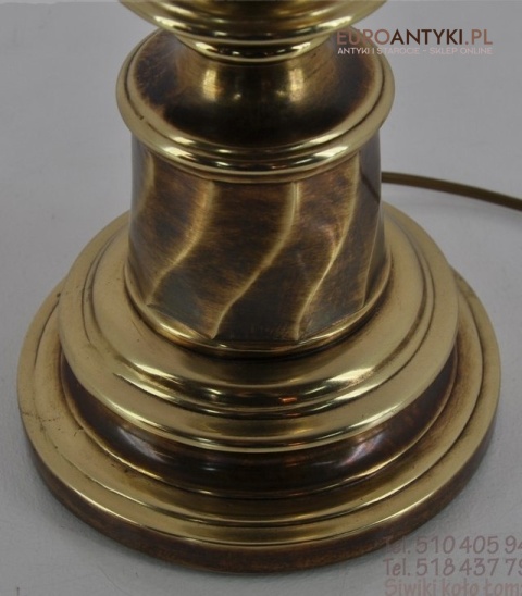 XL DUZA STARA MOSIEZNA LAMPA NOGA GABINETOWA ANTYK