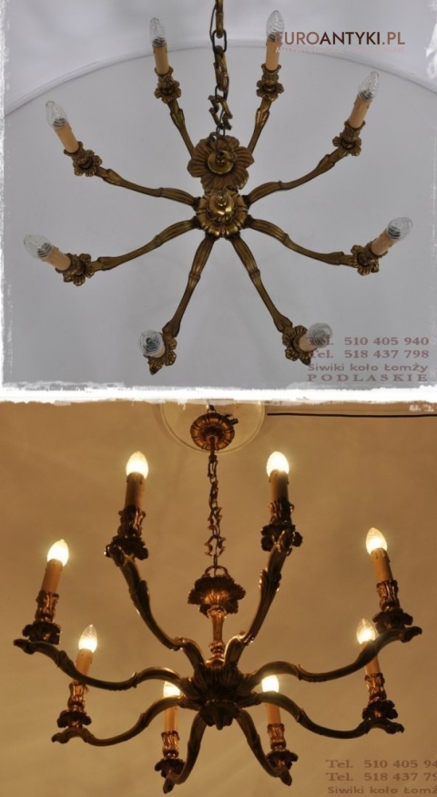 XL DUZY STARY ZYRANDOL ANTYK BAROK ROKOKO MOSIADZ