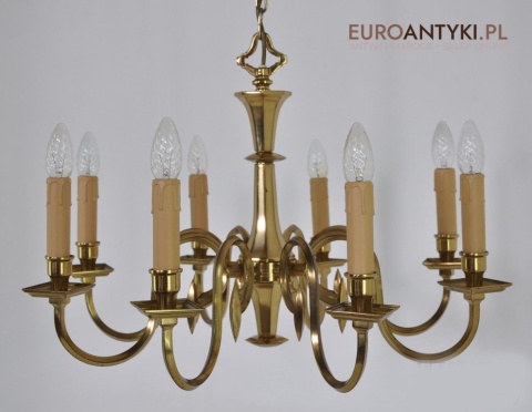 XL DUZY STARY ZYRANDOL Z LAT 1940 ANTYK MOSIADZ XL