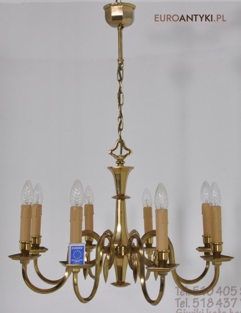 XL DUZY STARY ZYRANDOL Z LAT 1940 ANTYK MOSIADZ XL