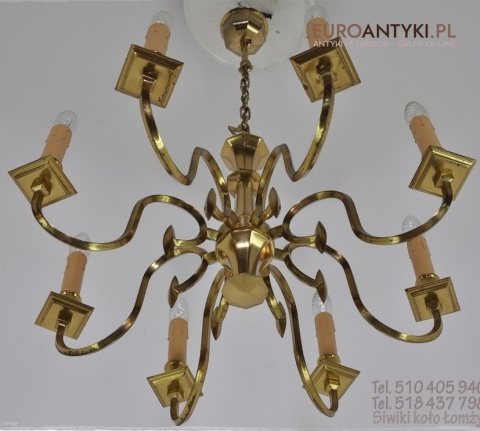 XL DUZY STARY ZYRANDOL Z LAT 1940 ANTYK MOSIADZ XL