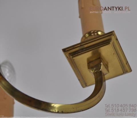 XL DUZY STARY ZYRANDOL Z LAT 1940 ANTYK MOSIADZ XL