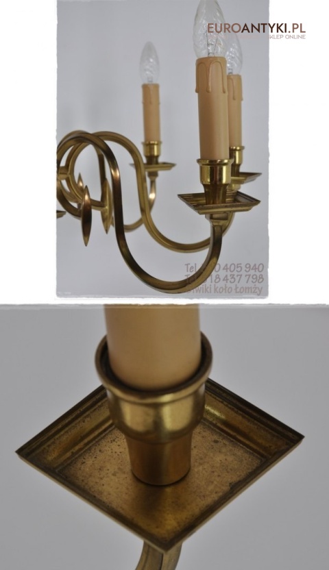 XL DUZY STARY ZYRANDOL Z LAT 1940 ANTYK MOSIADZ XL