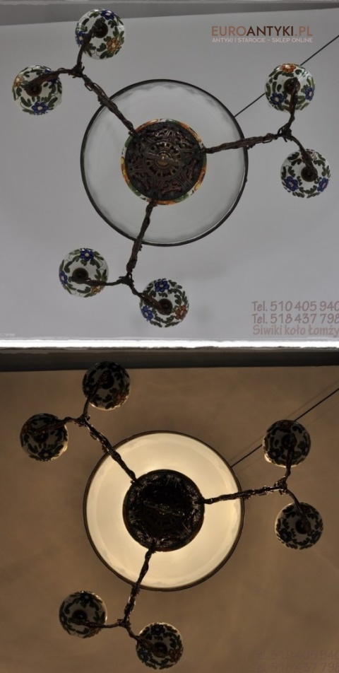 XL STARY ZYRANDOL PROWANSALSKI LAMPA PROWANSALSKA