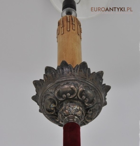 ANTYK STARA SREBRNA LAMPA PODLOGOWA EMPIRE EMPIR