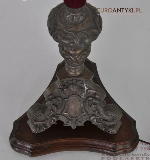 ANTYK STARA SREBRNA LAMPA PODLOGOWA EMPIRE EMPIR