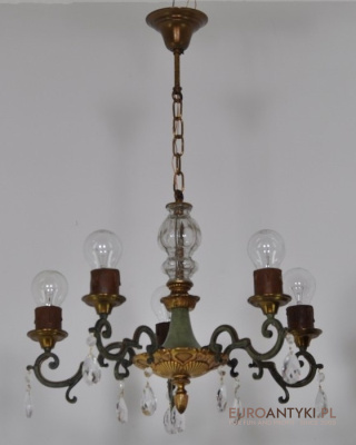 ANTYK STARY ZYRANDOL SECESJA JUGENDSTIL LAMPA