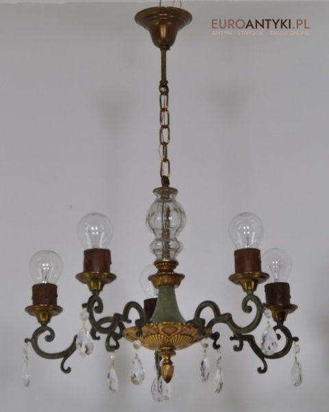 ANTYK STARY ZYRANDOL SECESJA JUGENDSTIL LAMPA
