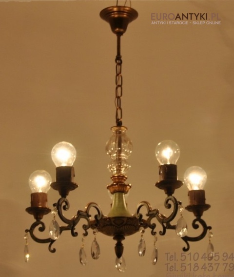 ANTYK STARY ZYRANDOL SECESJA JUGENDSTIL LAMPA
