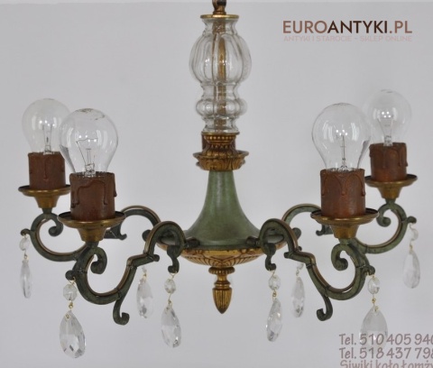 ANTYK STARY ZYRANDOL SECESJA JUGENDSTIL LAMPA