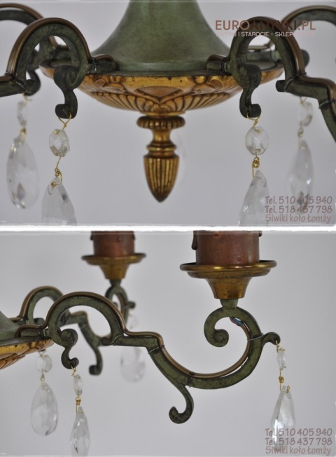ANTYK STARY ZYRANDOL SECESJA JUGENDSTIL LAMPA