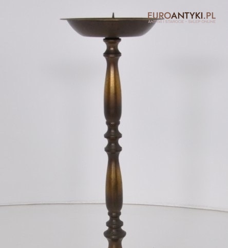 DUŻY STARY ŚWIECZNIK Z MOSIADZU 56 cm