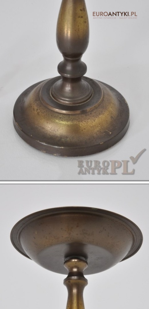DUŻY STARY ŚWIECZNIK Z MOSIADZU 56 cm