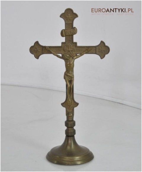JEZUS CHRYSTUS NA KRZYZU ANTYK SECESJA INRI CHRIST