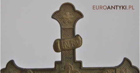 JEZUS CHRYSTUS NA KRZYZU ANTYK SECESJA INRI CHRIST