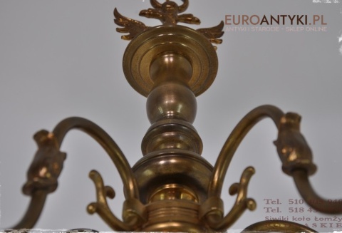 LAMPA PAJAK STARY ZYRANDOL LAMPA SUFITOWA ZLOTA