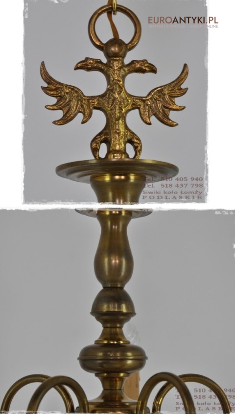 LAMPA PAJAK STARY ZYRANDOL LAMPA SUFITOWA ZLOTA