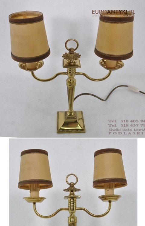 STARA LAMPKA LAMPA NA BIURKO KLASYCZNA ABAZURY