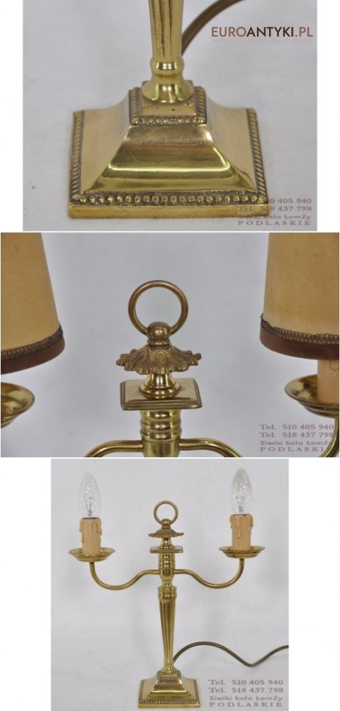 STARA LAMPKA LAMPA NA BIURKO KLASYCZNA ABAZURY