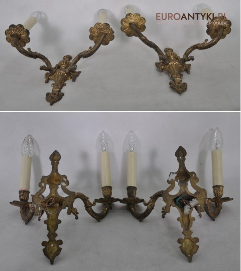 STARE KINKIETY LAMPKI LAMPY NA SCIANE STARE ZLOTO