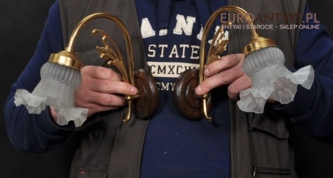 STARE KINKIETY LAMPY LAMPKI NA SCIANE ZLOTY KOLOR