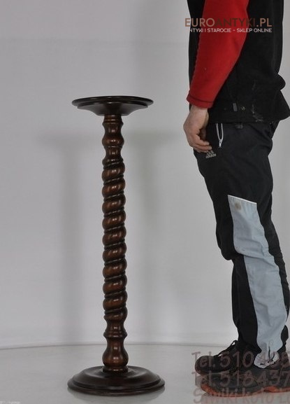 STARY DREWNIANY KWIETNIK STOJAK KOLUMNA DREWNIANA