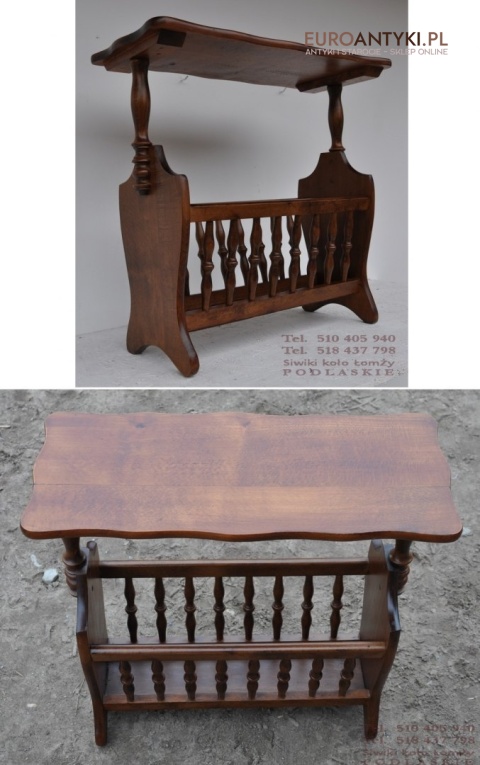 STARY GAZETNIK STOJAK NA GAZETY GAZECIAK DREWNIANY