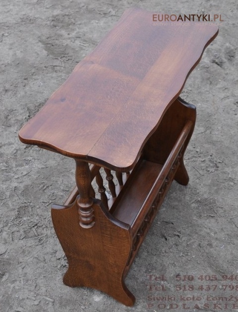 STARY GAZETNIK STOJAK NA GAZETY GAZECIAK DREWNIANY