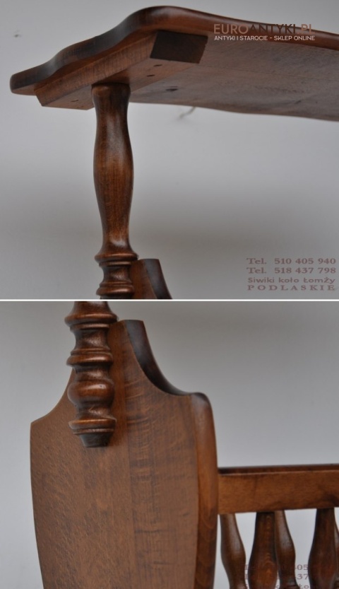 STARY GAZETNIK STOJAK NA GAZETY GAZECIAK DREWNIANY