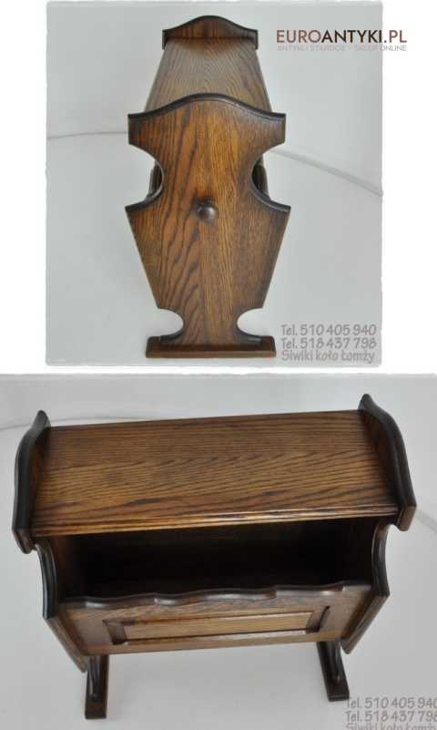 STARY KLASYCZNY GAZETNIK STOJAK NA GAZETY RUSTIC