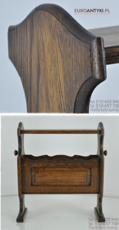 STARY KLASYCZNY GAZETNIK STOJAK NA GAZETY RUSTIC