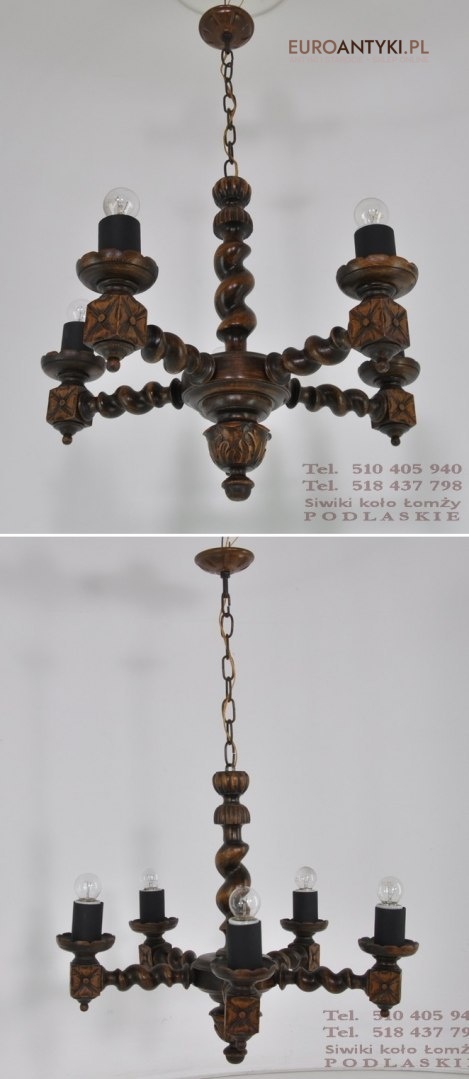 STARY RZEZBIONY ZYRANDOL DO KARCZMY GOSPODY KNAJPY