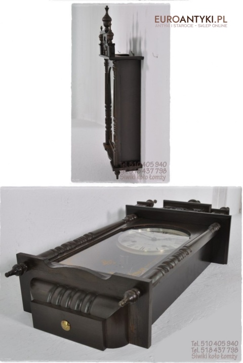 STARY SPRAWNY ZEGAR WISZACY NA SCIANE SCIENNY