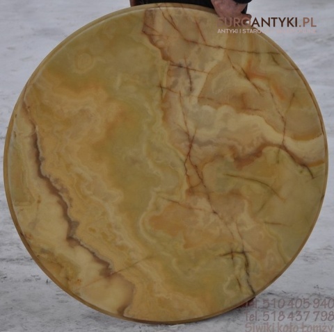 STARY STOLIK STOLICZEK SECESYJNY ONYX ONYKS ANTYK