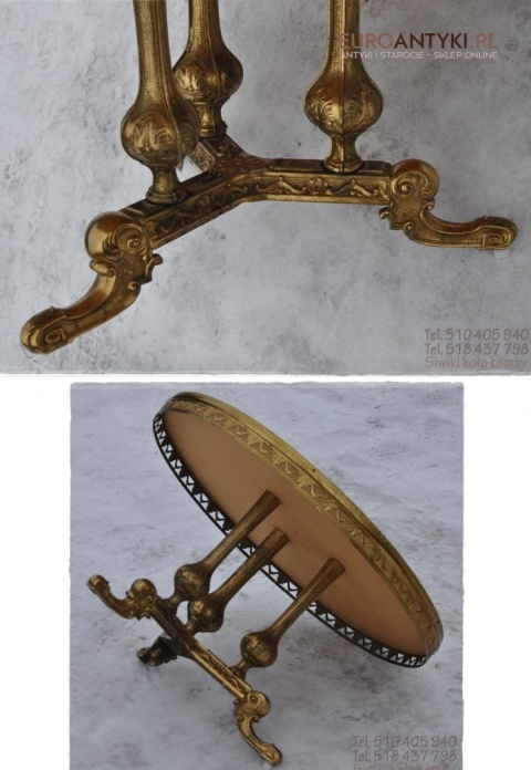 STARY STOLIK STOLICZEK SECESYJNY ONYX ONYKS ANTYK