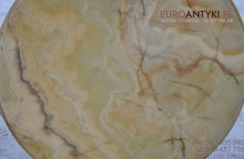 STARY STOLIK STOLICZEK SECESYJNY ONYX ONYKS ANTYK